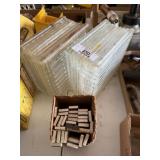2 Glass Blocks & Trim Tile Pieces