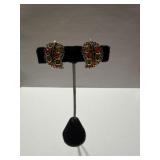 Large Estate Leaf Earrings