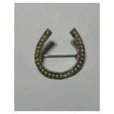 Lucky Horseshoe Brooch