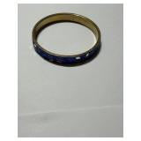 Blue Metal Flake Bangle Bracelet