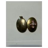 Vintage Locket Porcelain Rose