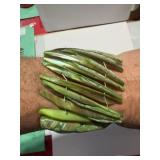 Green Abalone Mother of Pearl Bracelet