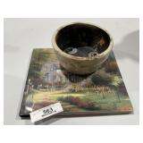 Thomas Kincade Book & Stoneware Planter