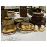 40 Piece Hand Painted Vernon Dish Set