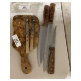 Knives & Cutting Board