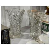2 Large Vintage Flower Vase