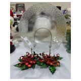 Vintage Plate & Metal Candleholders