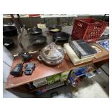 Phone Holders & Contents on Top Shelf