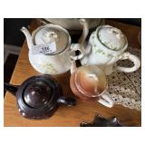 4 China Teapots