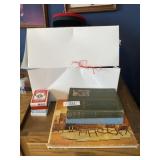 Lot of Ladies Hats, Playing Cards & Old Books