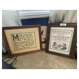 3 Framed Needlepoints