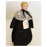 Antique German 14' Minerva Tin Head Doll