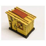 Aurora Savings & Loan Outhouse Cast Iron Bank