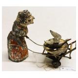 Vintage Gunthermann Woman & Goose Wind-Up Toy