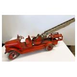 Antique Steel Fire Truck with Extension Ladder