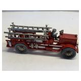 Vintage Hubley Cast Iron Fire Ladder Truck