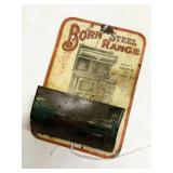 Antique Born Steel Range Advertising Match Striker