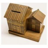 Vintage Japanese Marquetry National Savings Bank