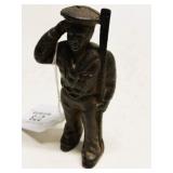 Vintage Cast Iron Saluting Sailor Bank