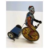 1920s Marx Tin Windup Cirko the Clown Cyclist Toy