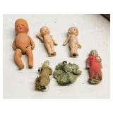 Vintage Miniature Bisque & Composition Dolls