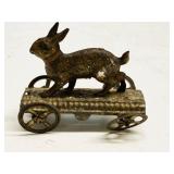 Antique Rabbit Tinplate Pull Toy