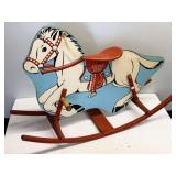Vintage 'Silver Star' Wooden Rocking Horse Toy