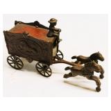 Vintage Cast Iron Royal Circus Lion Wagon Toy