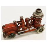 Antique Cast Iron Fire Engine Toy