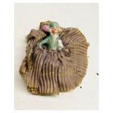 3 Vintage Miniature Porcelain & Cloth Dolls