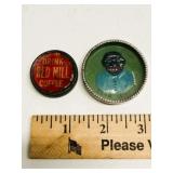 Vintage Advertising Pin & Figural Celluloid Button