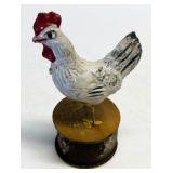 Antique German Papier-Mché Rooster Container