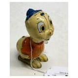 Vintage Marx Tin Litho Wind-Up Hopping Piggy Toy
