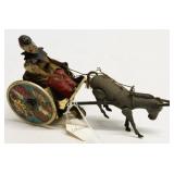 Antique Lehmann Tin Wind-Up Donkey Cart Toy