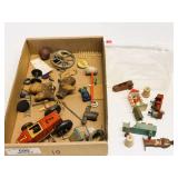Mixed Lot of Vintage Wooden & Metal Toy Parts