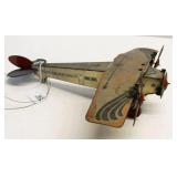 Vintage Tin Lithograph Toy Airplane