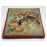 Antique 'Puss in the Corner' Board Game