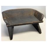 Antique Primitive Low Stool / Child's Wagon Seat
