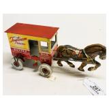 Marx Toytown Dairy Horse Wagon Wind-Up Toy