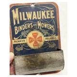 Antique Milwaukee Advertising Match Holder