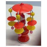 Vintage Plastic Santa Carousel Wind-Up Toy