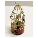 Vintage Japanese Wind-Up Birdcage Automaton Toy