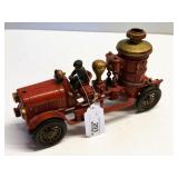 Antique 12' Hubley Cast Iron Fire Pumper Toy
