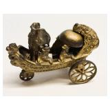 Vintage Cast Iron Rickshaw / Jinrikisha Toy