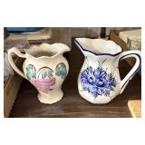2 Vintage Ceramic Pitchers