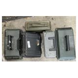 Pelican 1200 Case & 4 Assorted Ammo Cans