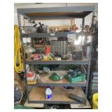 Metal Warehouse Shelf, Tools & Miscellaneous