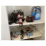 2 Shelves of Miscellaneous in Garage