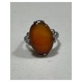 Sterling Silver Carnelian Gemstone Ring