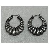 Sterling Silver Shrimp Hoop Earrings